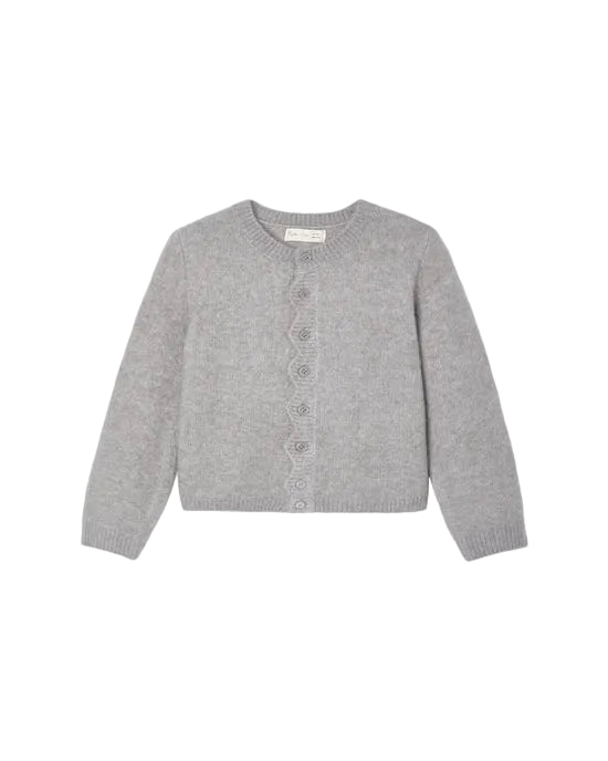 Dusty Blue Teen Scalloped Cardigan