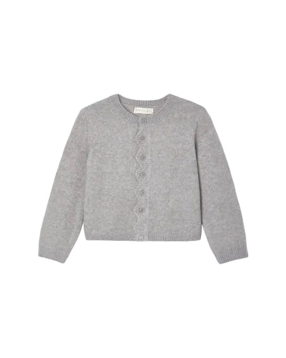 Dusty Blue Teen Scalloped Cardigan