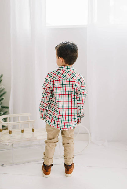 Holiday Plaid Button Down