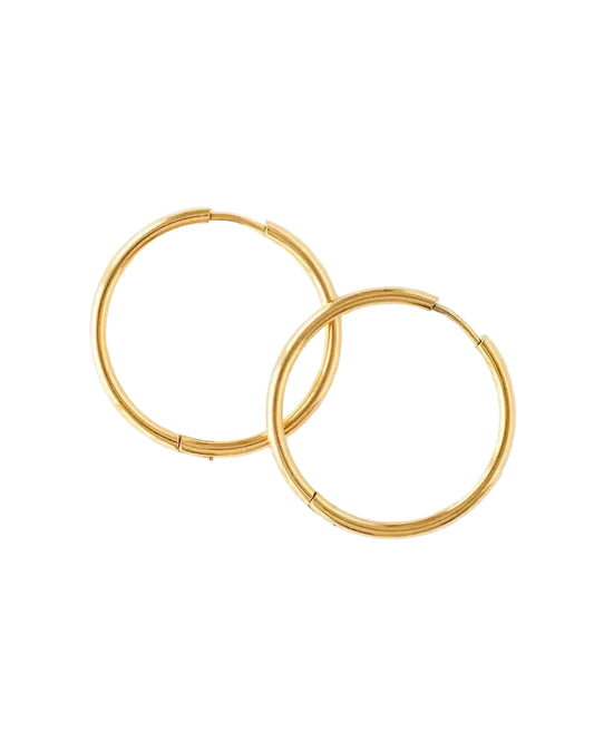 Endless Hoop Thin Gold