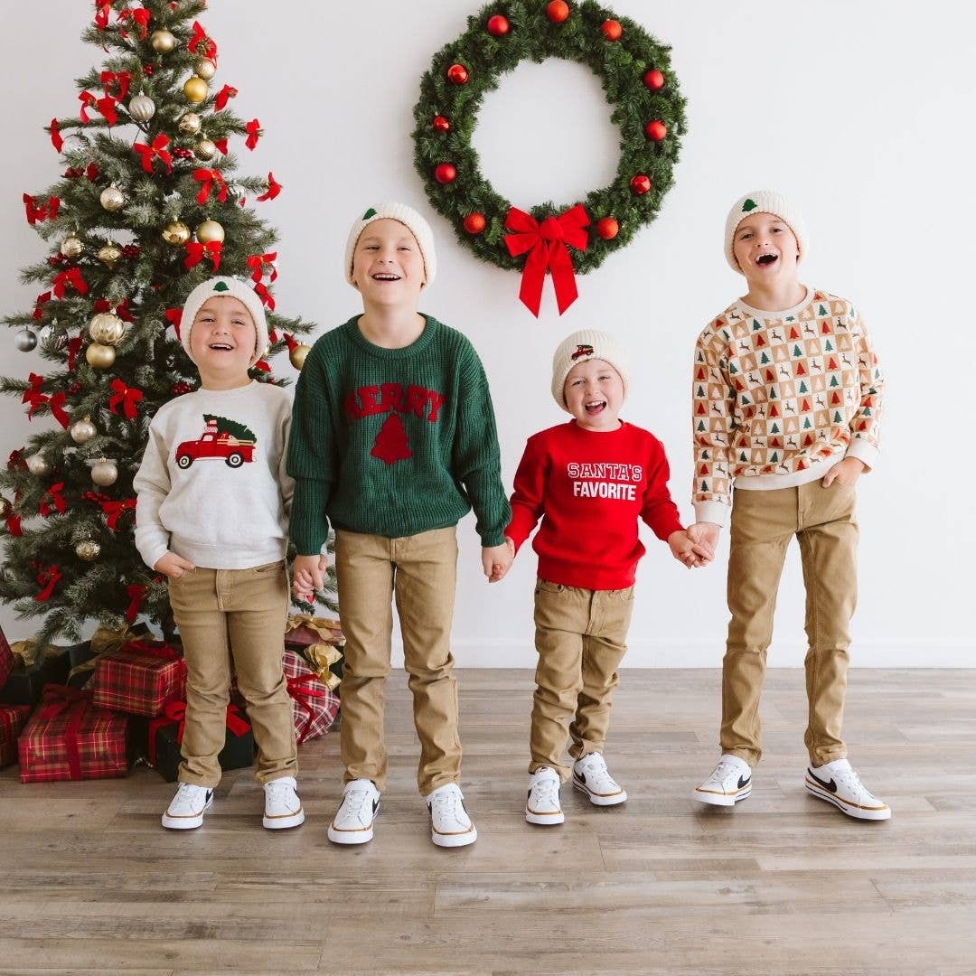 Christmas Truck Patch Sweatshirt