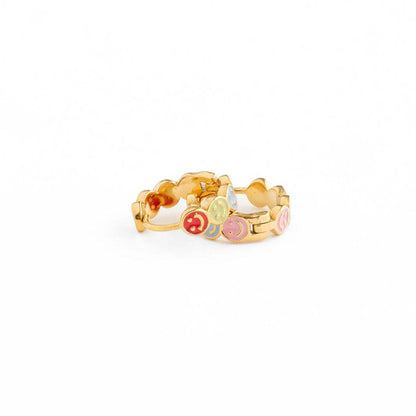 Smiley Face Hoop Earrings