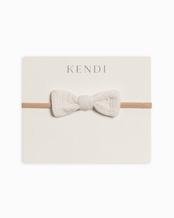 Muslin Dainty Bow Ivory