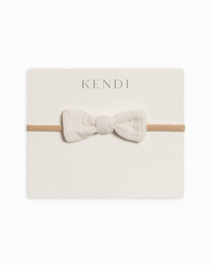 Muslin Dainty Bow Ivory