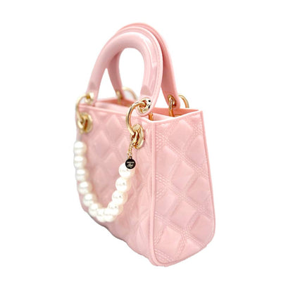 Pearl Ballet Pink Quilted Purse