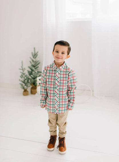 Holiday Plaid Button Down