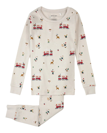 Creme Santa's Workshop PJ Set