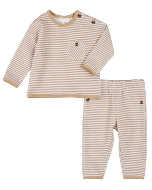 Long Sleeve Top and Pants- Camel