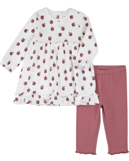 Dress and Leggings- Apples