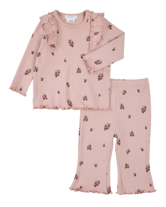 Long Sleeve Shirt and Pants Set- Pink