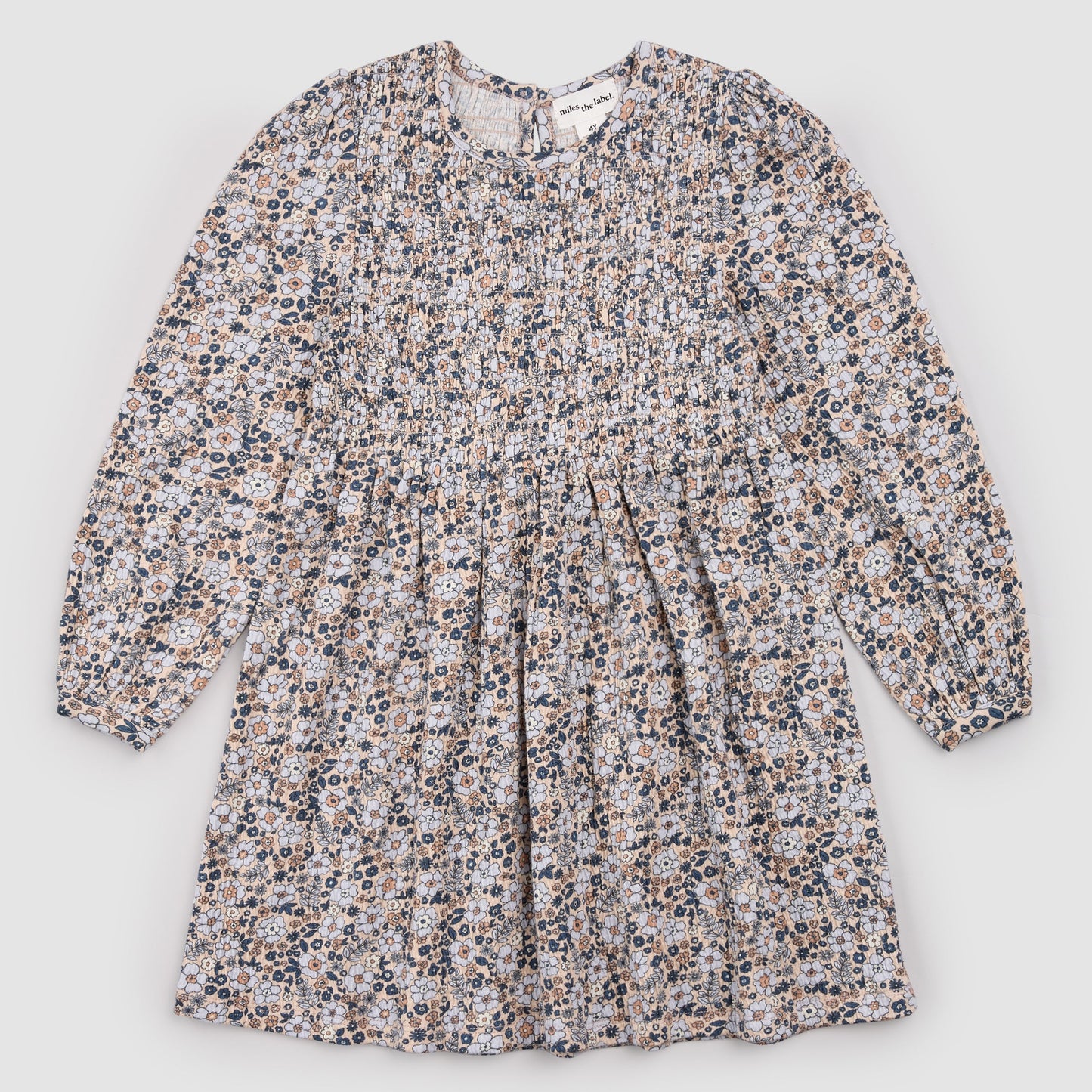 Long Sleeve Dress- Beige