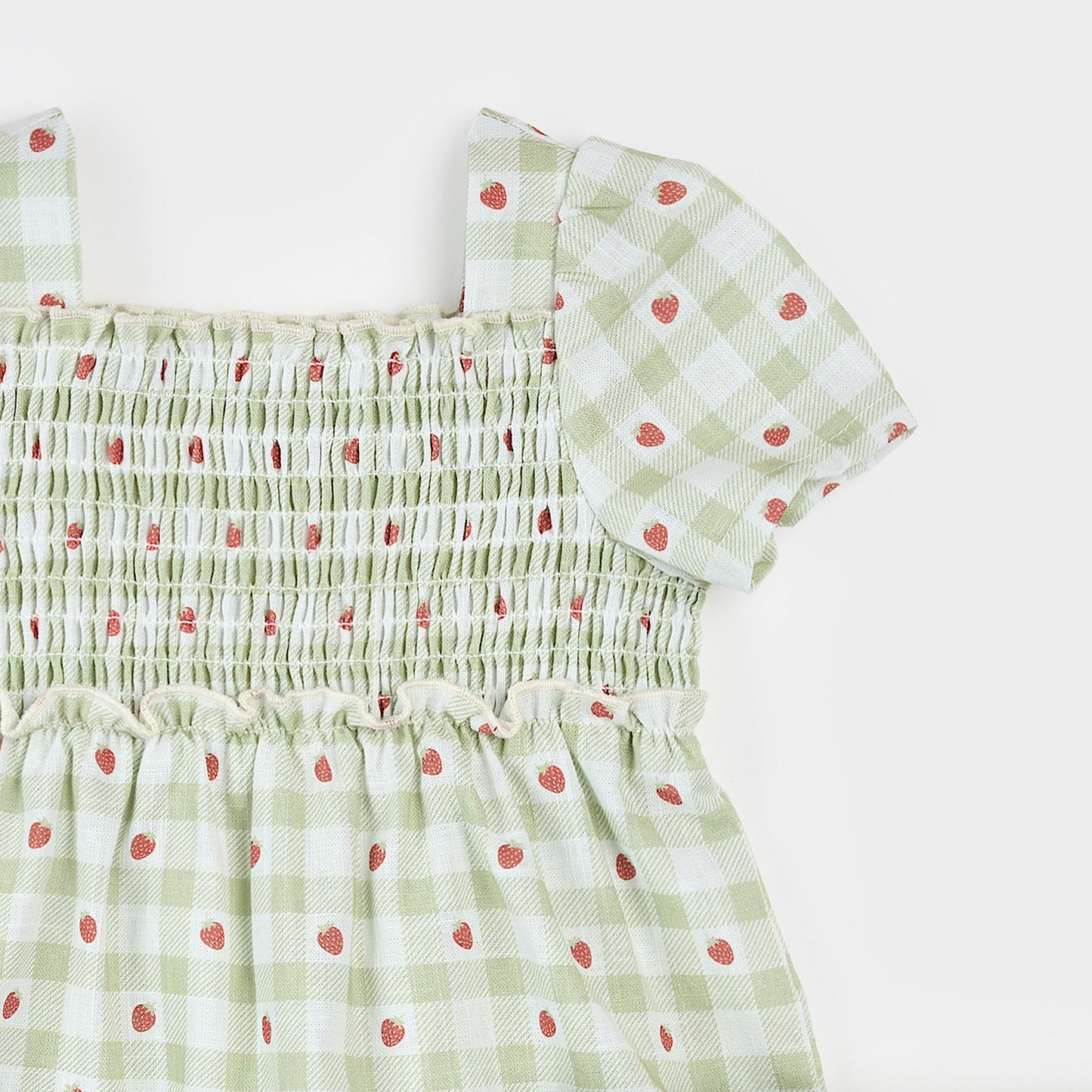 Light Green Woven Dress + Bloomer Set