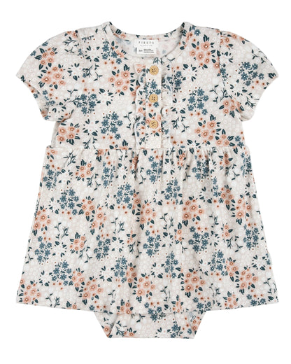Bodysuit Knit Floral Dress