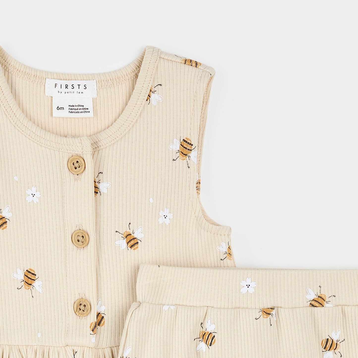 Bee Sleeveless Top and Short Set