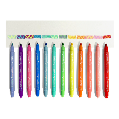 Sparkle Glittery Color Changing Markers (Set of 12)