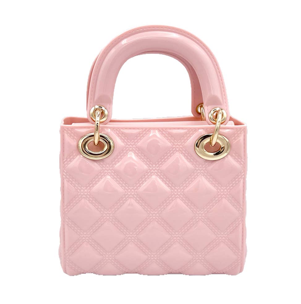 Pearl Ballet Pink Quilted Purse