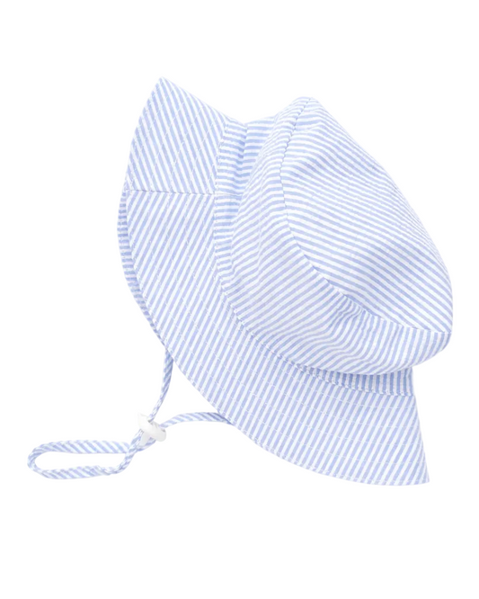 Blue Seersucker Bucket Hat
