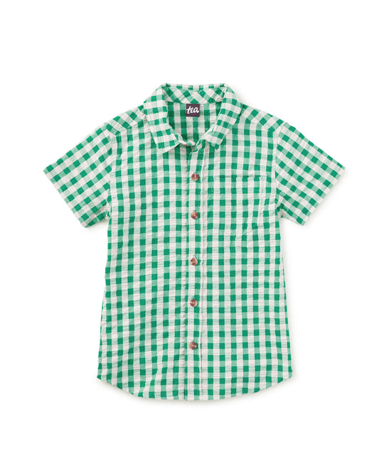Plaid Button Up Woven Shirt