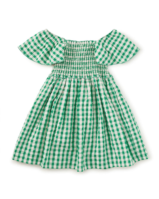Flutter Sleeve Smocked Dress