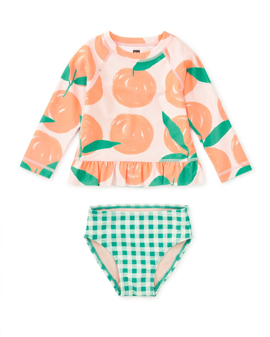 Rash Guard Baby Swim Set- Valencio Orange