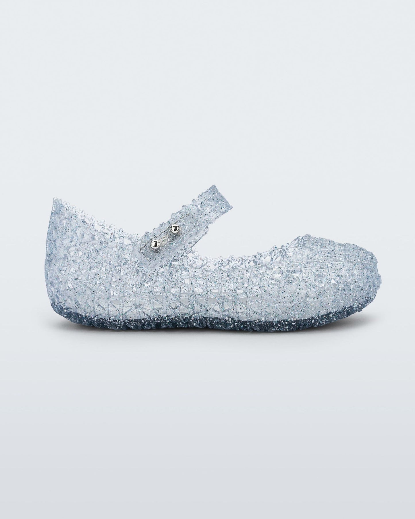 Campana Flat Papel Jelly Shoes - Glitter Clear