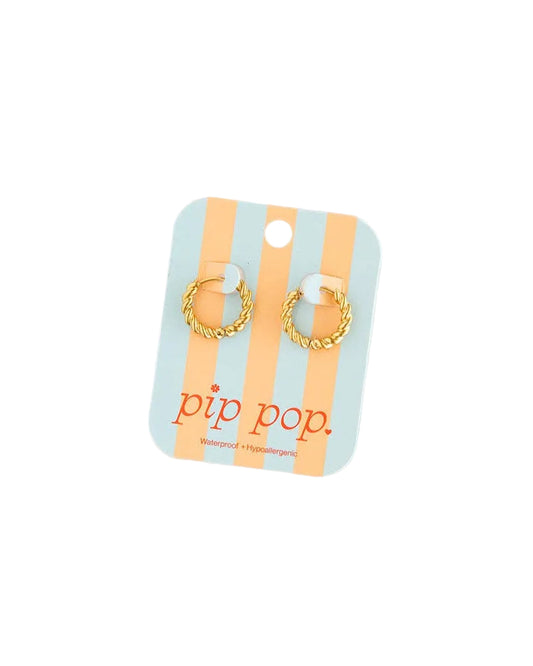 Gold Braided Hoop Earrings