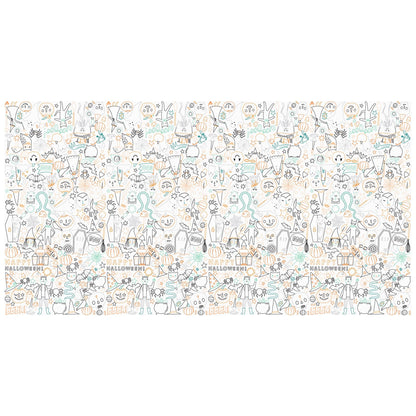 Halloween Color In Activity Tablecloth