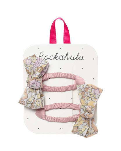 Fairytale Floral Twisty Bow Clips