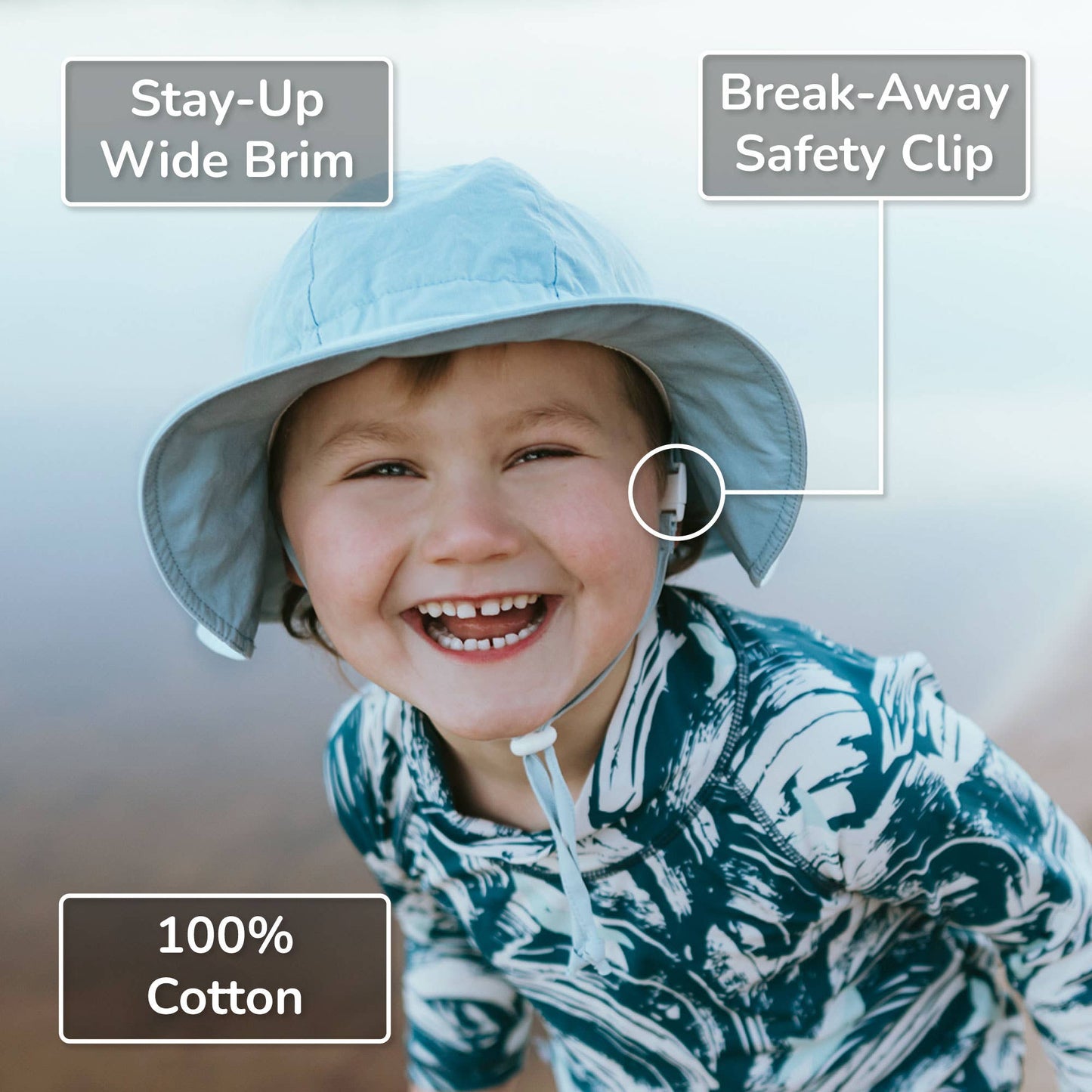 Light Blue | Cotton Floppy Sun Hat