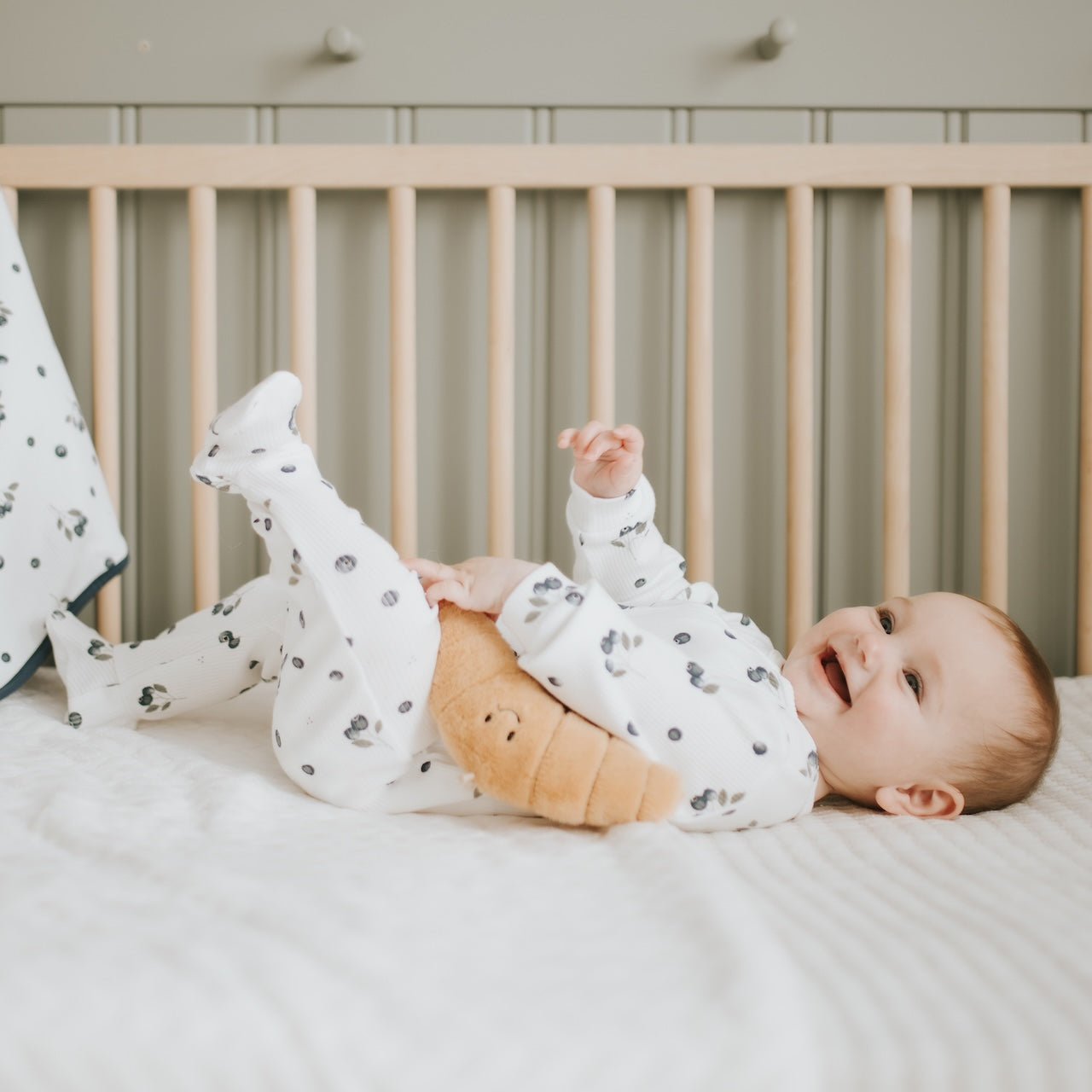 Footed Sleeper- Blueberries