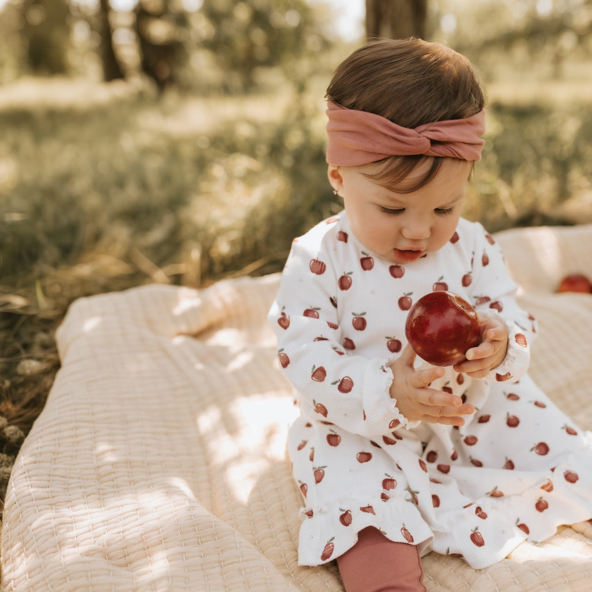 Dress and Leggings- Apples
