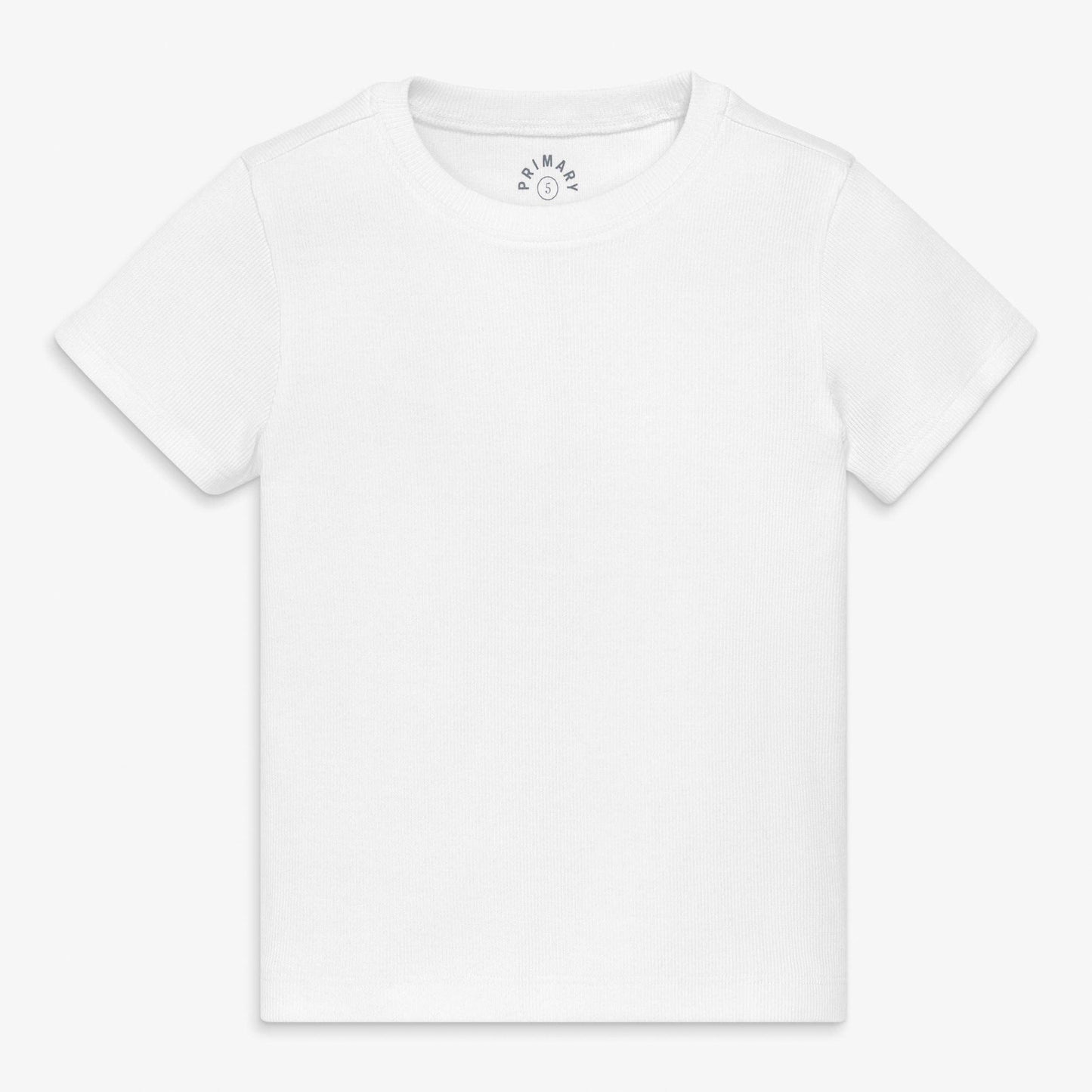 White Ribbed Tee