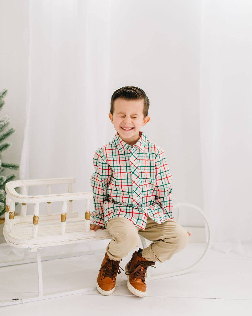 Holiday Plaid Button Down