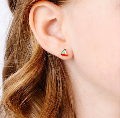 Sail Stud Earrings - Hypoallergenic, Flat Back, Girl Gift