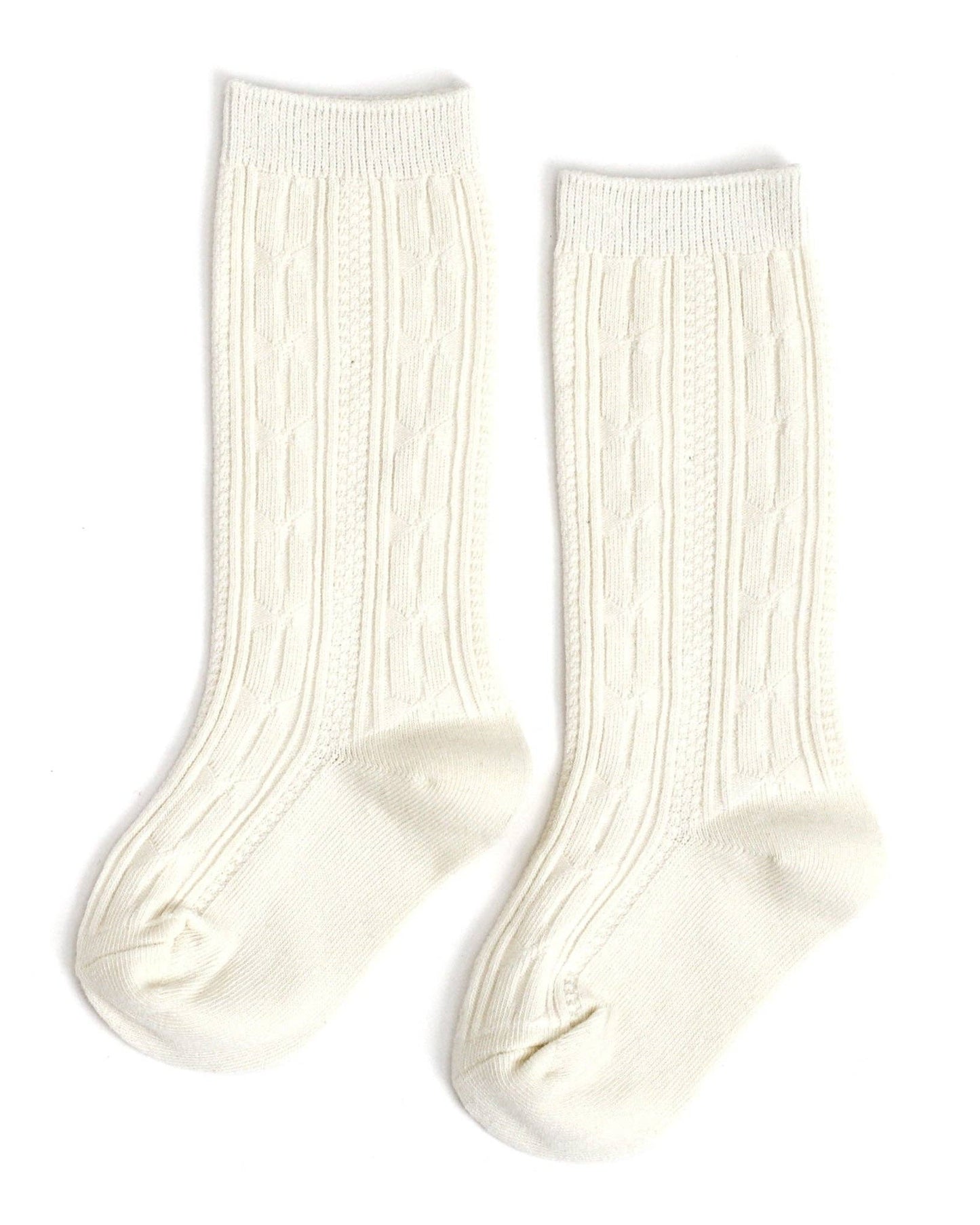 Ivory Cable Knit Knee High Socks
