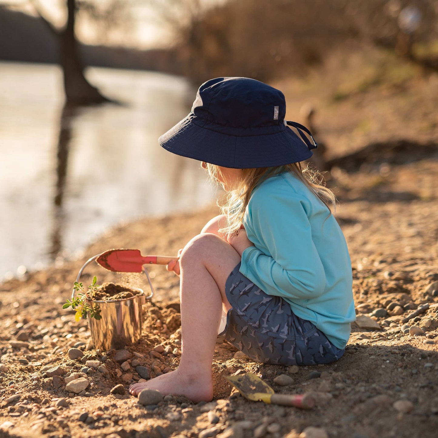 Navy | Aqua Dry Bucket Hat