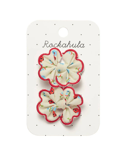 Martha Ditsy Scallop Bow Clips