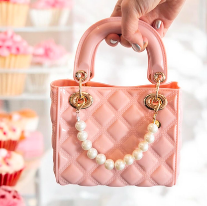 Pearl Ballet Pink Quilted Purse