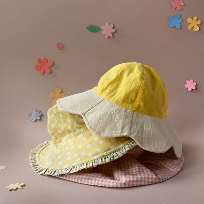 Petal Ruffle Reversible Sun Hat 3-6 Years