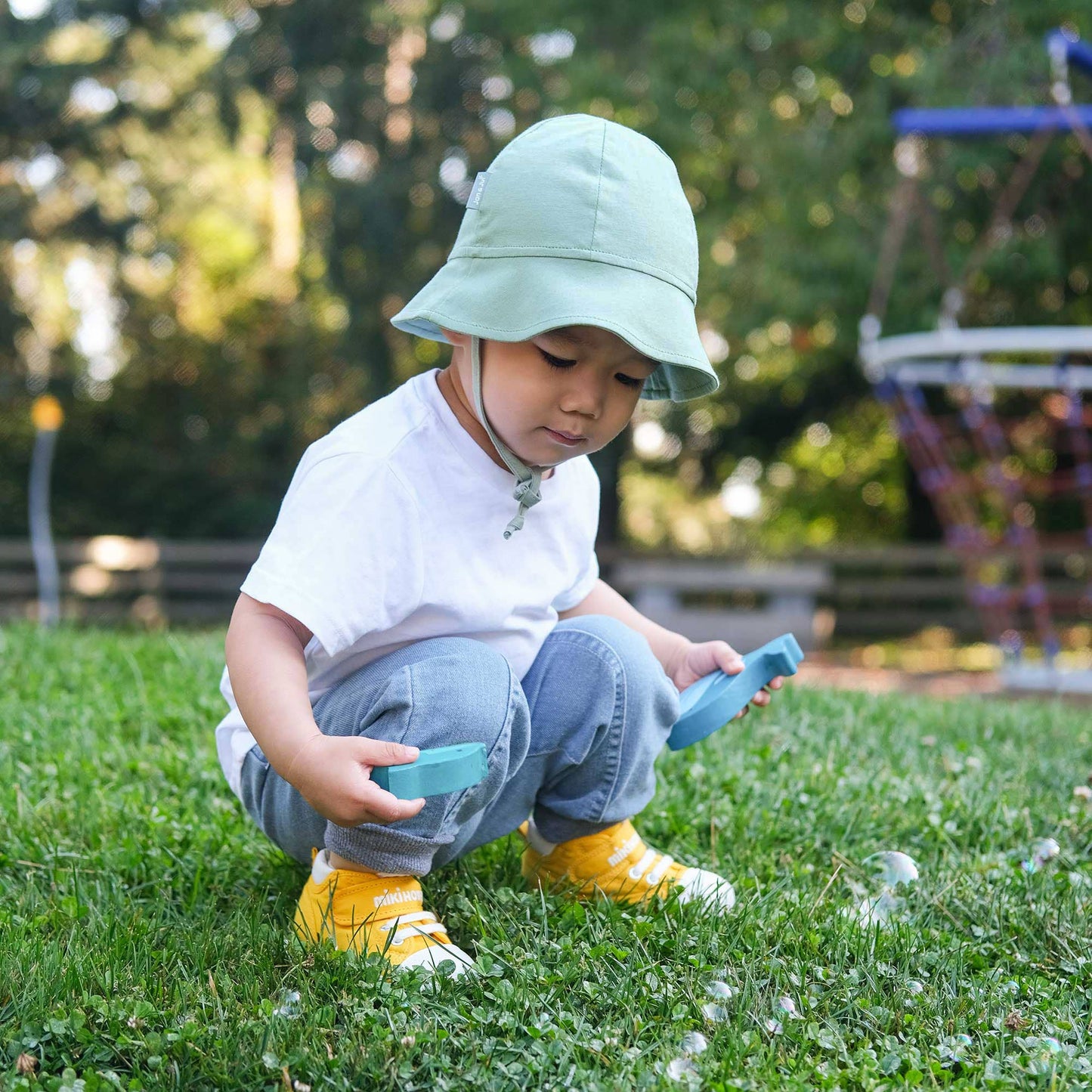 Juniper Green Cozy Cotton Baby Bucket Hat