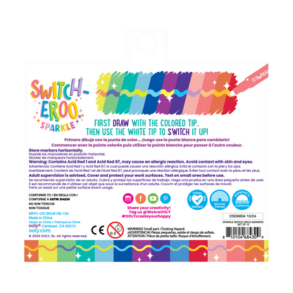 Sparkle Glittery Color Changing Markers (Set of 12)