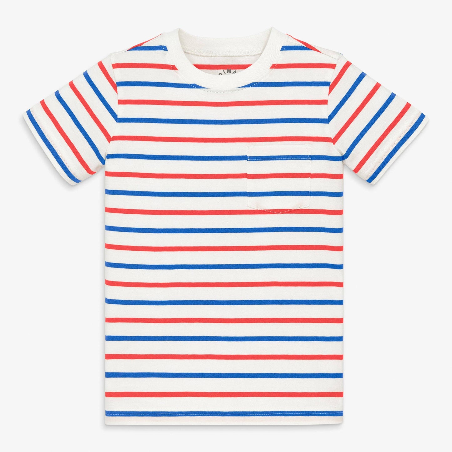 Pocket Red and Blue Striped Shirt