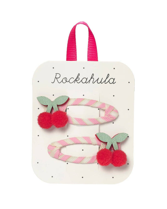 Cherry Kiss Stripy Clips