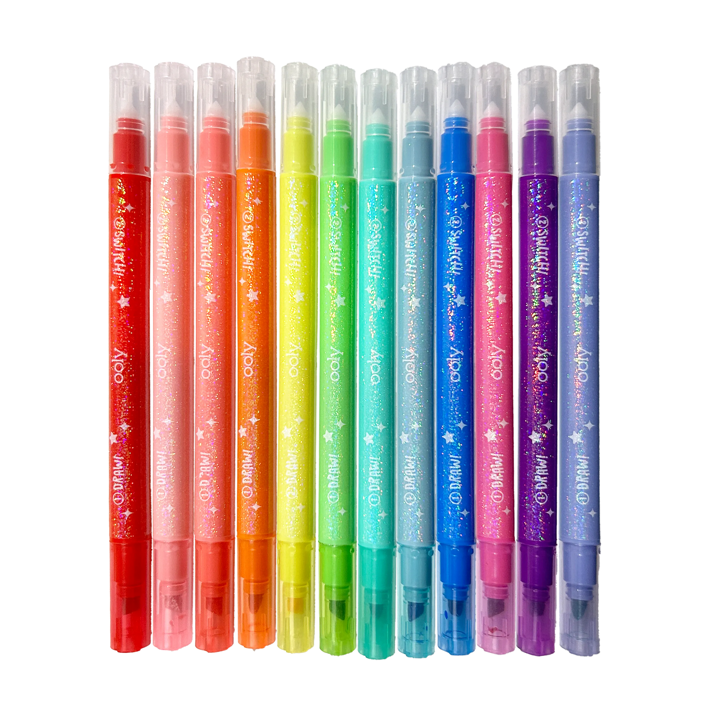Sparkle Glittery Color Changing Markers (Set of 12)