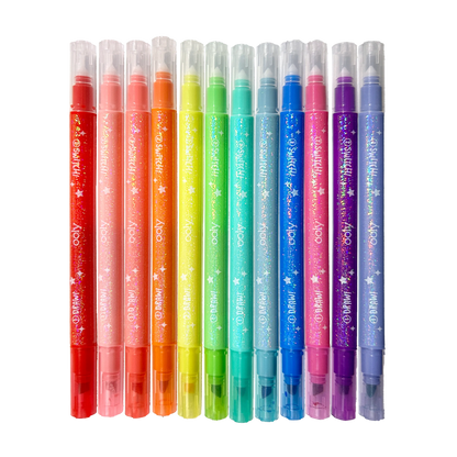 Sparkle Glittery Color Changing Markers (Set of 12)