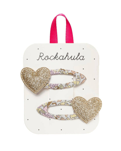 Fairytale Floral Heart Clips