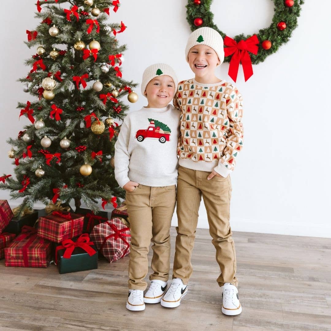 Christmas Truck Patch Sweatshirt