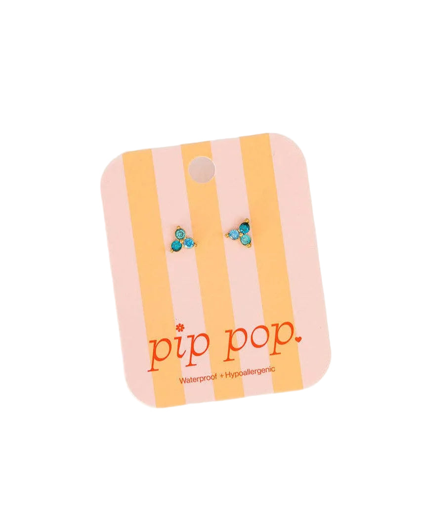 Electric Blue Ombré Gem Earrings