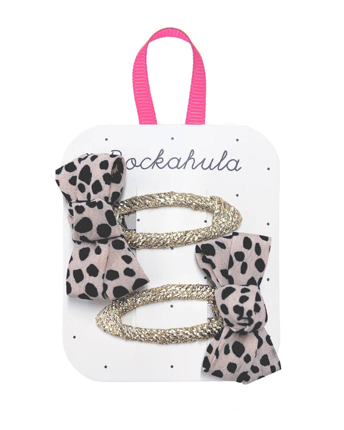 Leopard Love Twisty Bow Clips