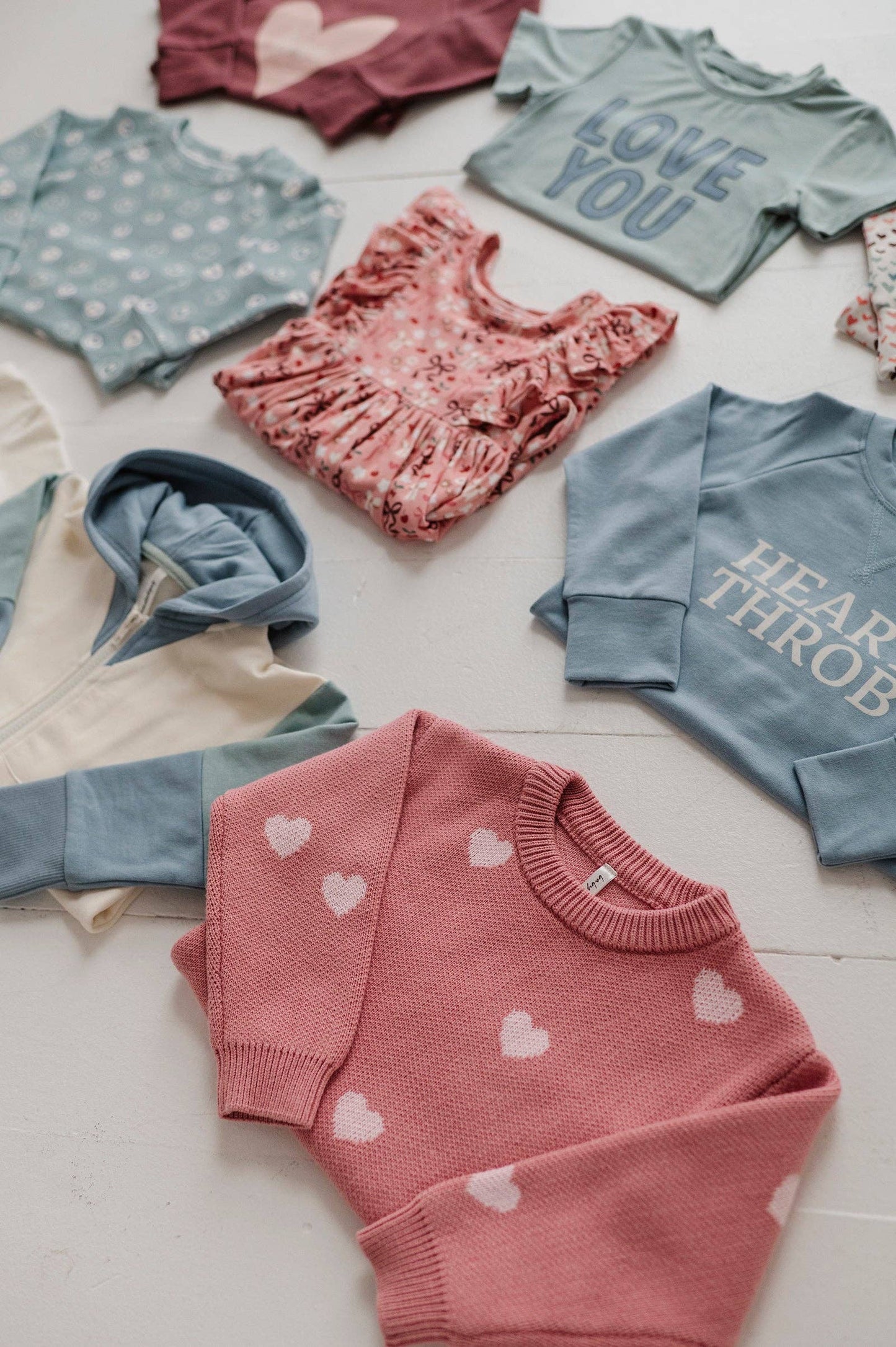 Pink Hearts Knit Sweater